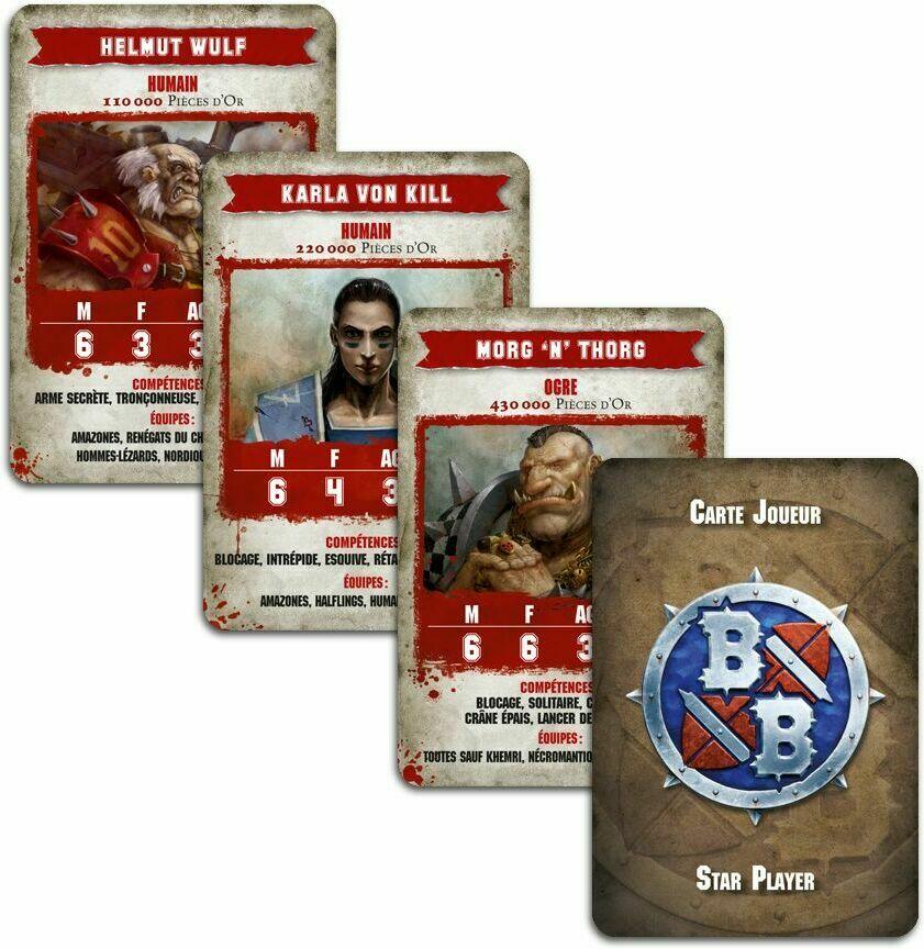 Blood Bowl: Le Jeu de Football Fantastique - Pack de Cartes d'Équipe - Équipe d'Humains Cartes