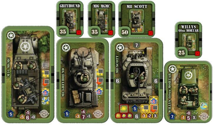 Heroes of Normandie: Extra Unit US-GE Tuiles