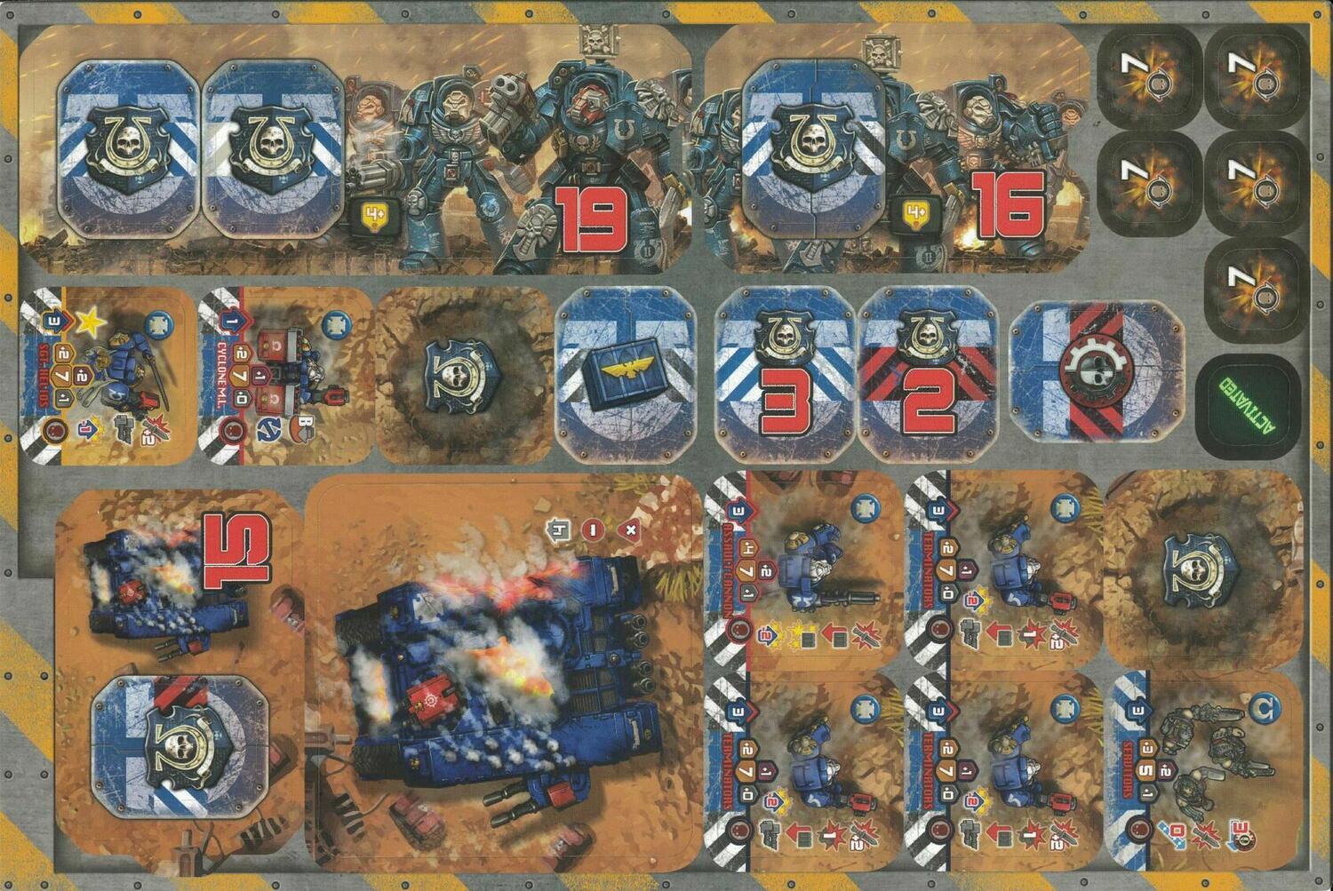 Warhammer 40,000: Heroes of Black Reach - Ultramarines Reinforcement Tuiles