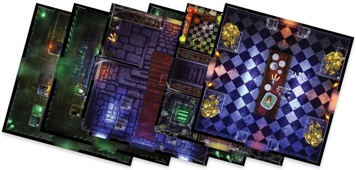 Super Dungeon Explore: La Maison Fantôme de Von Drakk - Tuiles de Donjons Eclate