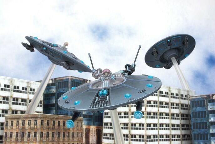 Mars Attacks: Le Jeu - Escadre de Soucoupes-Chasseurs Martiennes Figurines