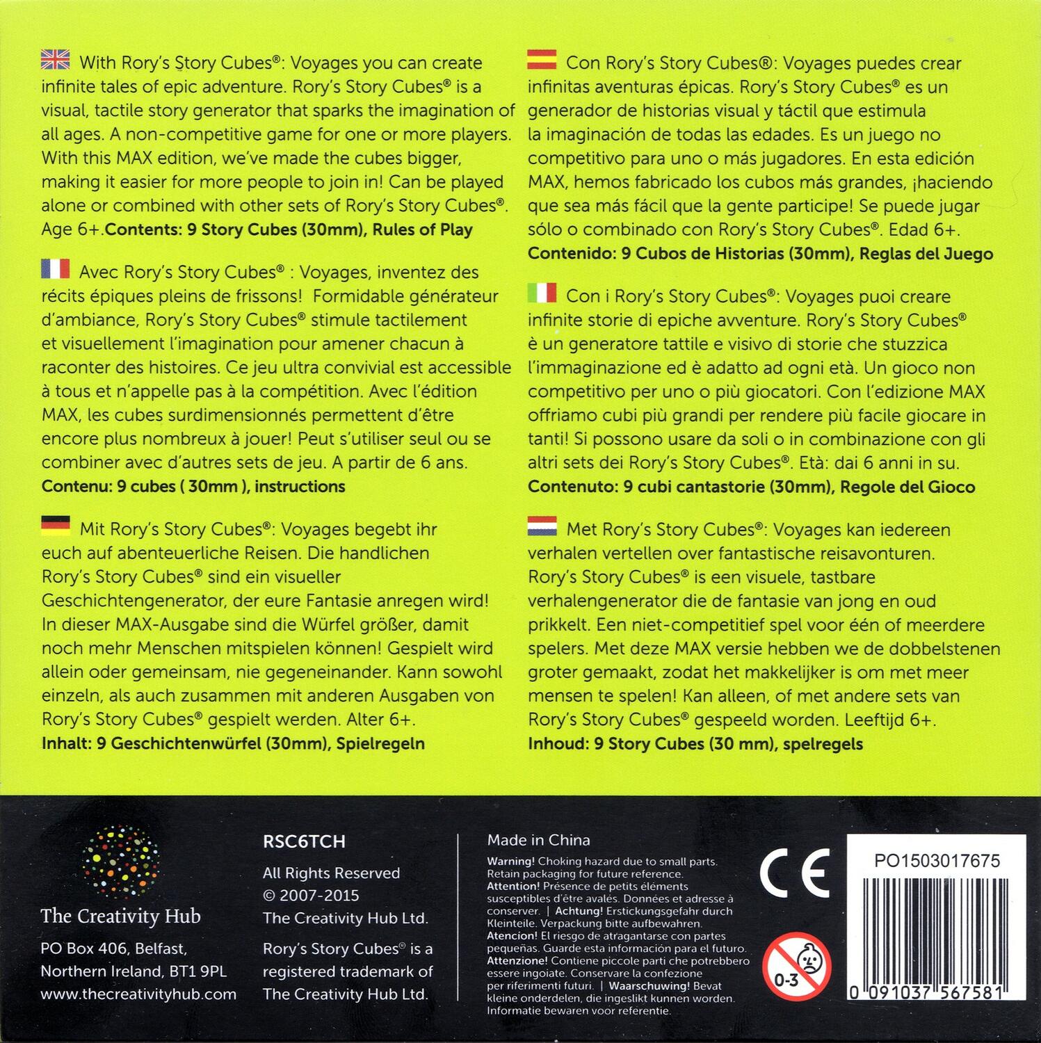 Rory's Story Cubes Max: Voyages Back