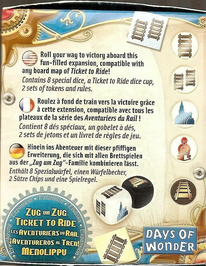 Les Aventuriers du Rail: The Dice Expansion Back