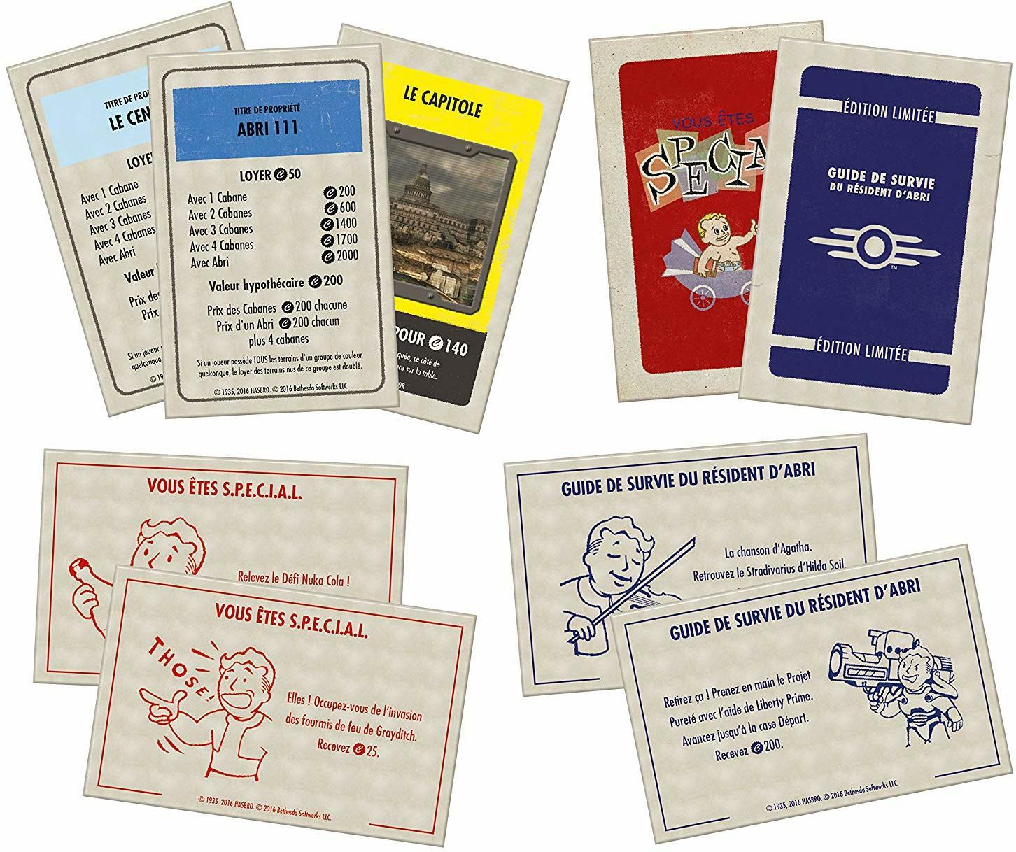 Monopoly: Fallout - Édition Collector Cartes