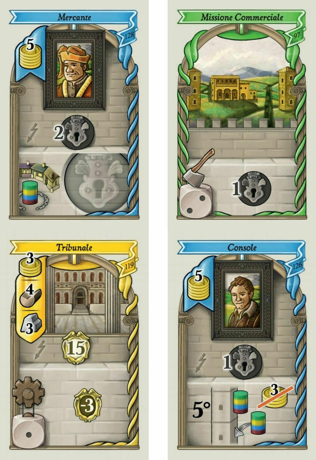 Lorenzo le Magnifique: Maisons de la Renaissance Cartes