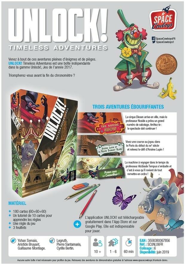 Unlock ! Timeless Adventures Back