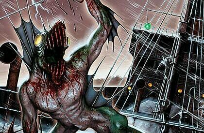 Horreur à Arkham: Le Jeu de Cartes - Le Récif du Diable Artwork