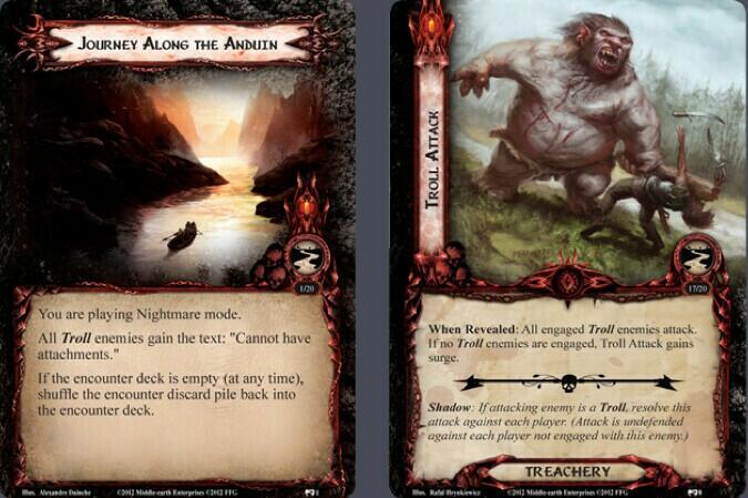 Le Seigneur des Anneaux: Le Jeu de Cartes - Deck Cauchemar - Voyage le Long de l'Anduin Cartes