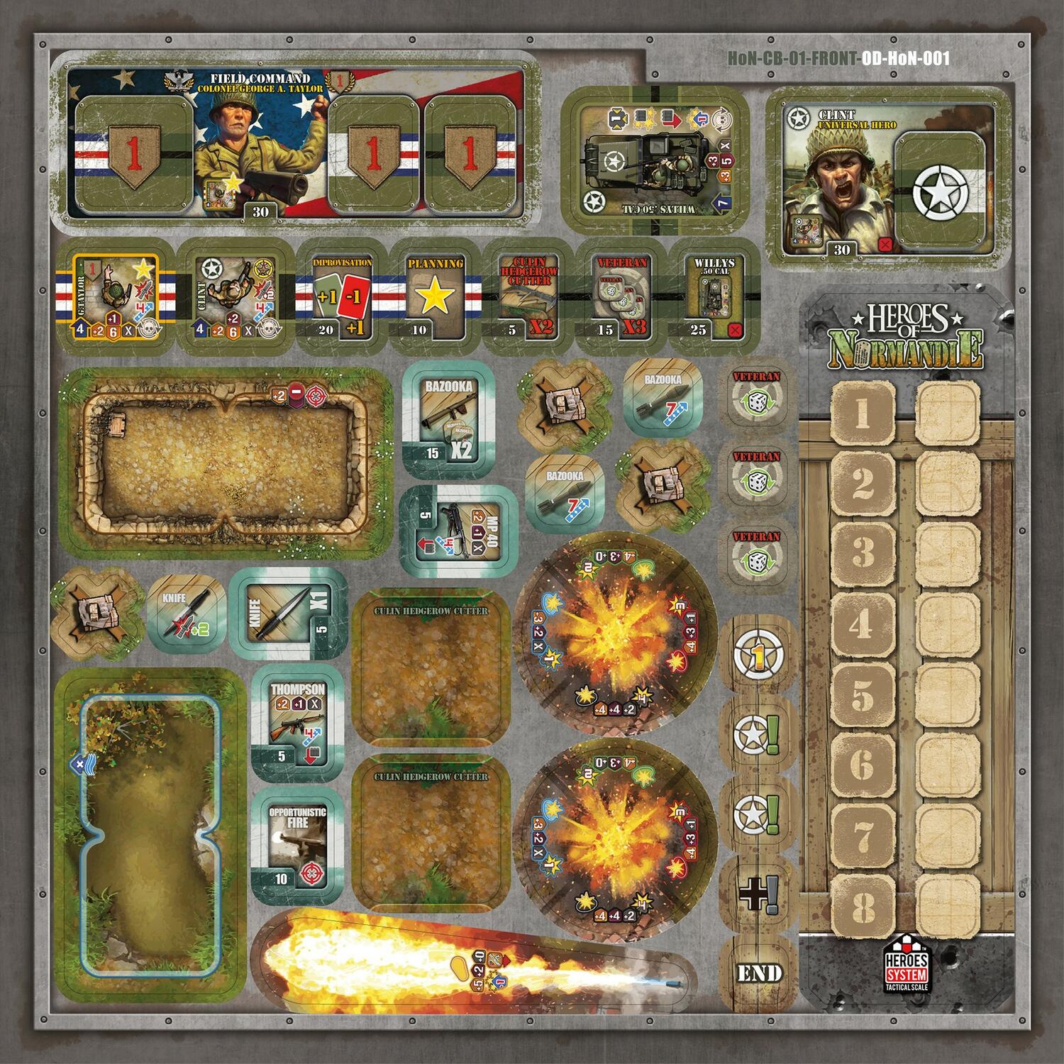 Heroes of Normandie: Big Red One Edition Tuiles