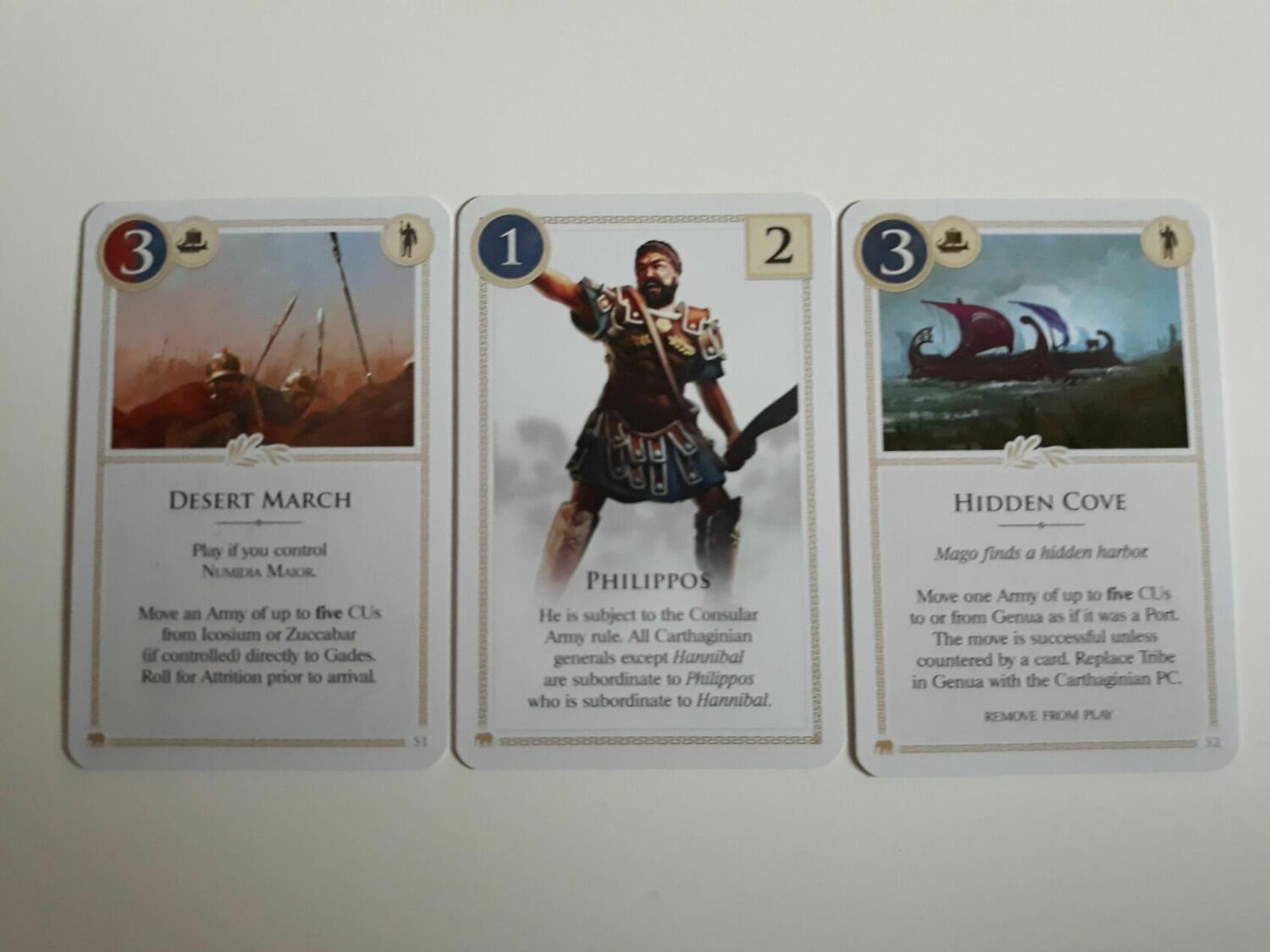 Hannibal & Hamilcar: Le Soleil de Macédoine Cartes