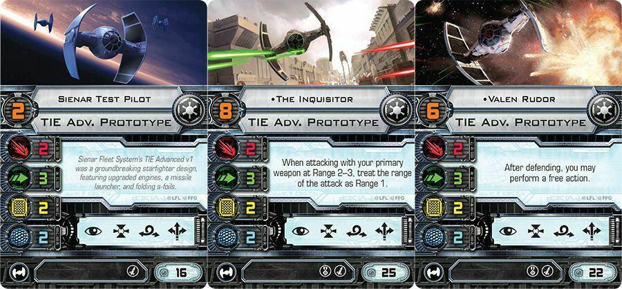 Star Wars: X-Wing - Le Jeu de Figurines - TIE de l'Inquisiteur Cartes