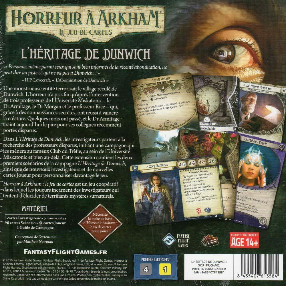 Horreur à Arkham: Le Jeu de Cartes - L'Héritage de Dunwich Back