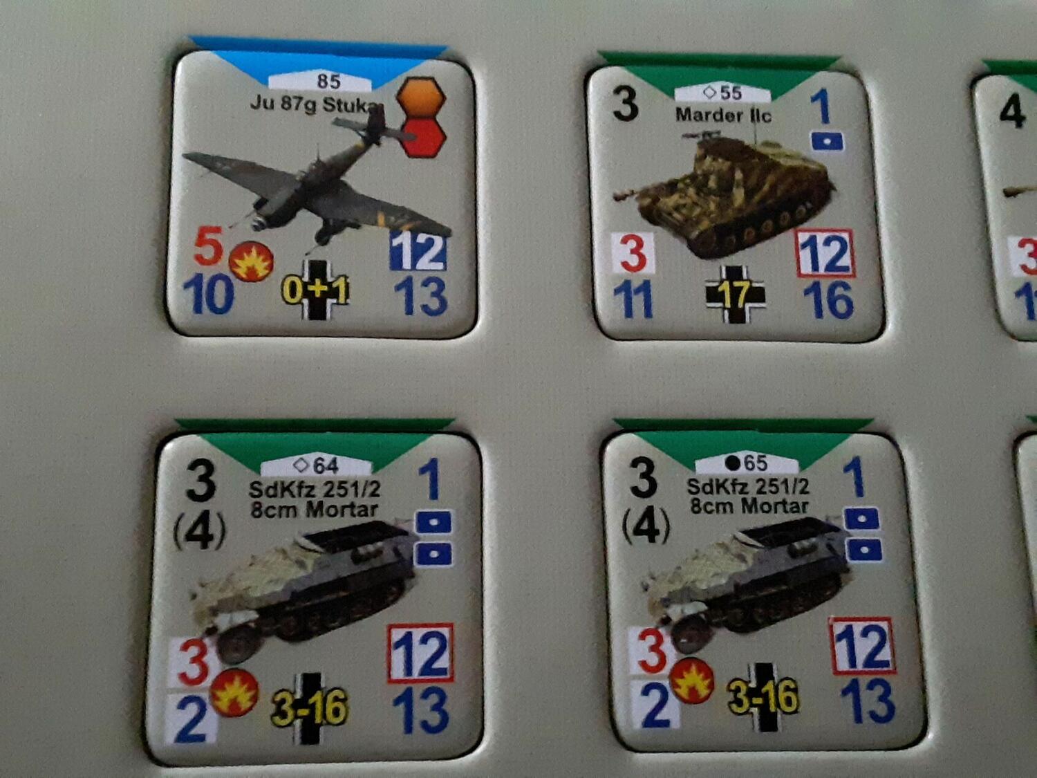 Conflict of Heroes: Orages d'Acier Tuiles