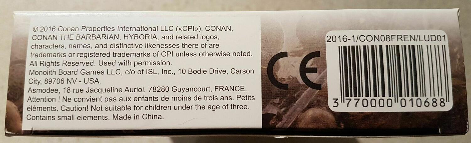 Conan: Chasseurs de Sorcières Kushites Back