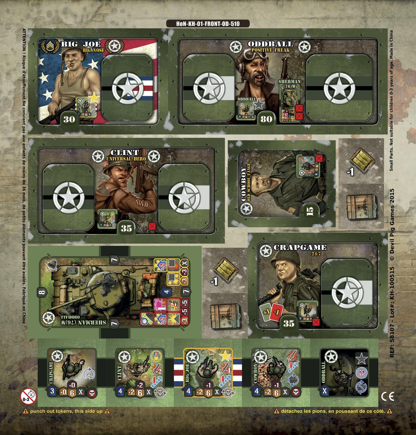 Heroes of Normandie: Kelly's Heroes Tuiles