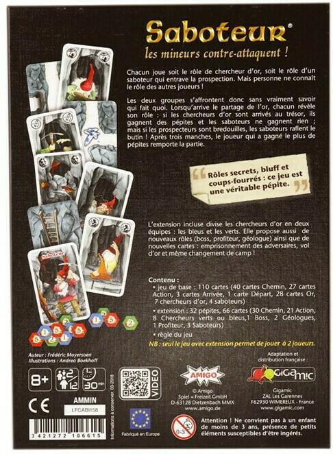 Saboteur: Les Mineurs Contre-Attaquent ! Back