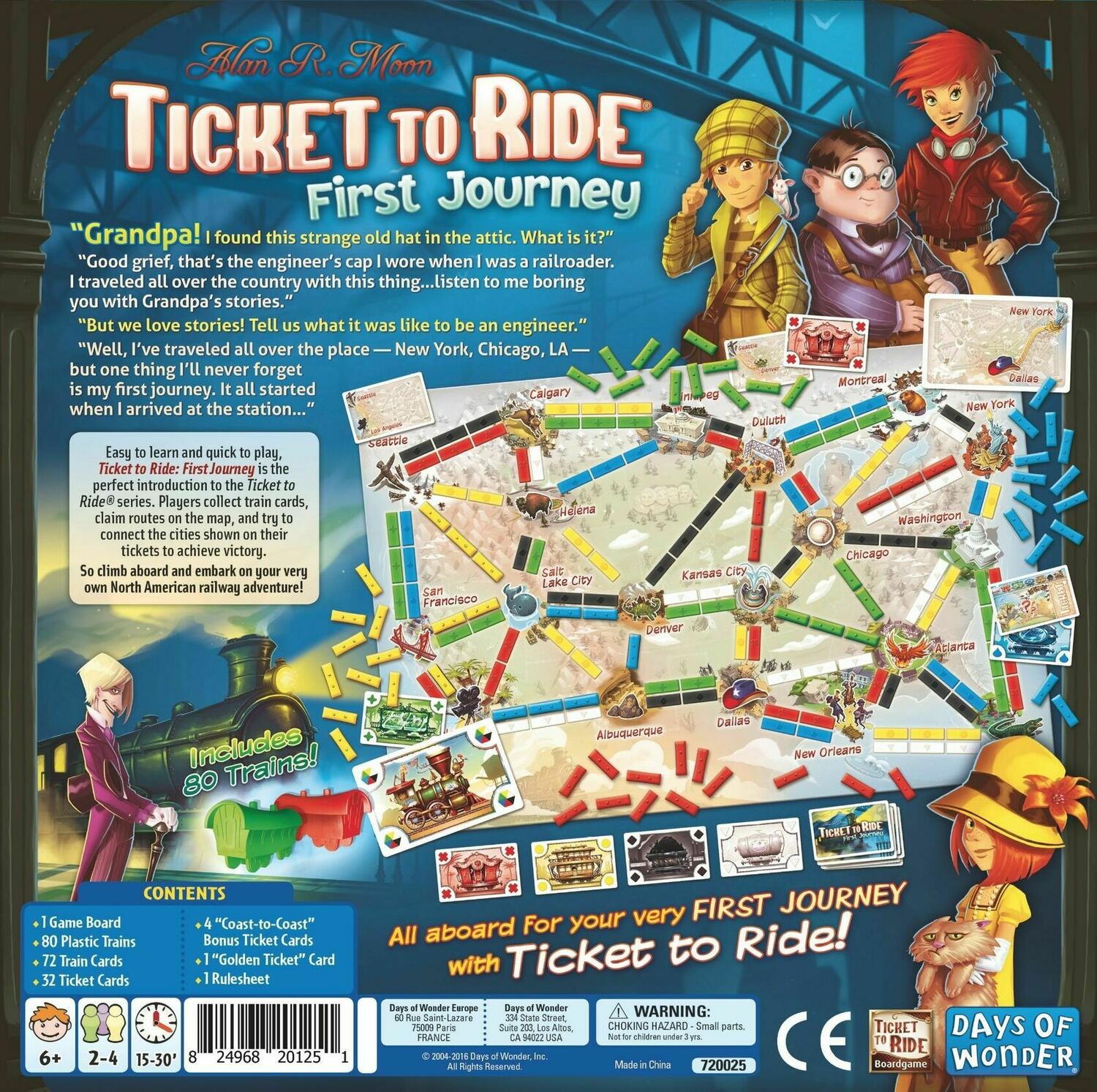 Ticket to Ride: First Journey (USA) Back