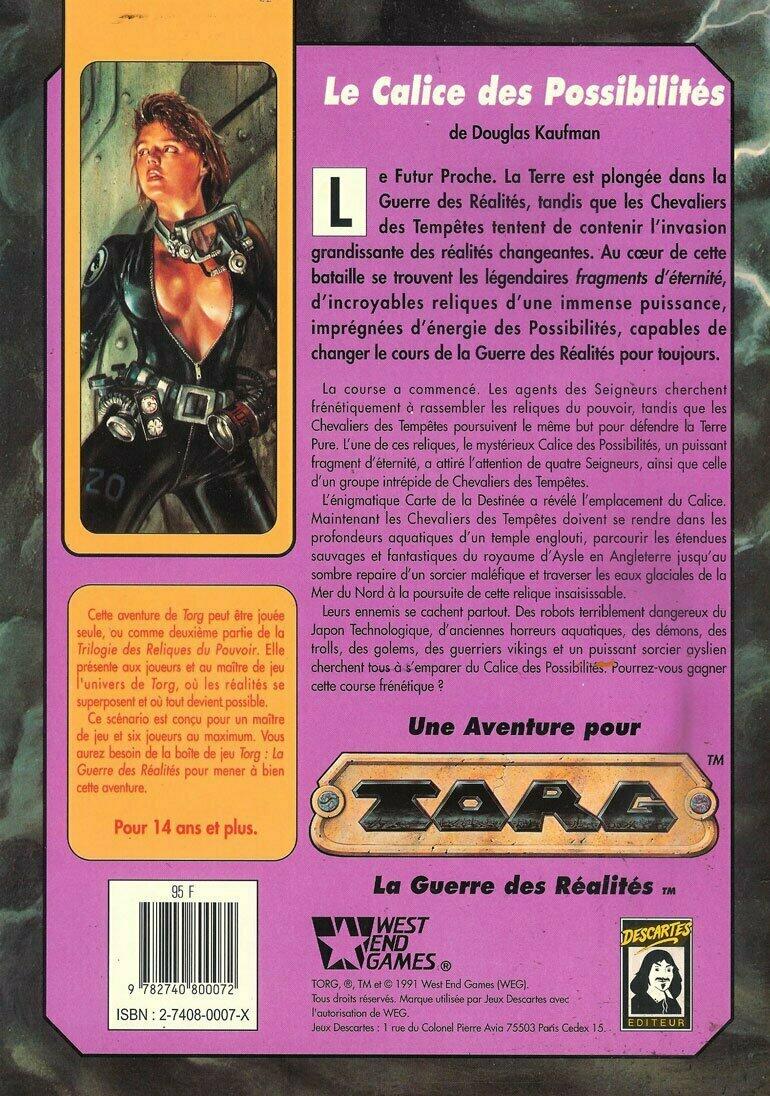 Torg: Deuxième Partie de la Trilogie des Reliques du Pouvoir - Le Calice des Possibilités Back
