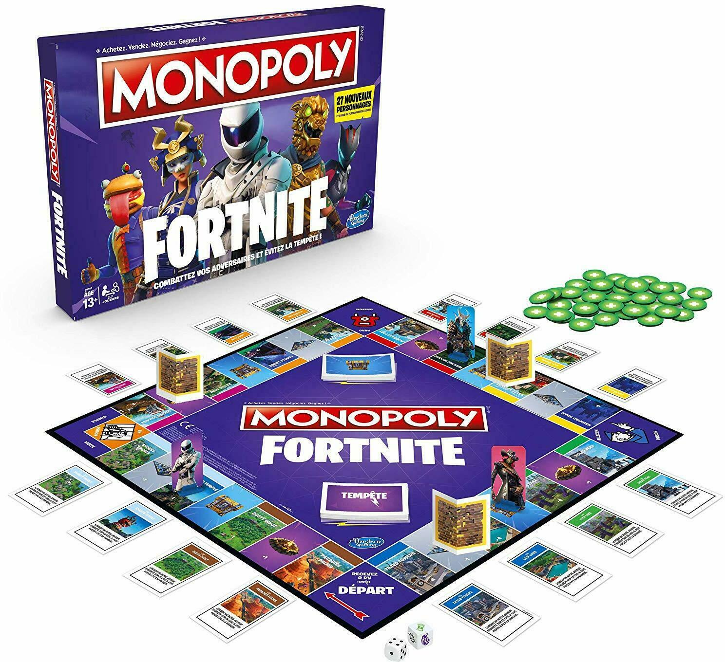 Monopoly: Fortnite - 27 Nouveaux Personnages Eclate