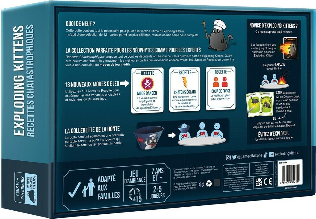 Exploding Kittens: Recettes Chatastrophiques Back 3d