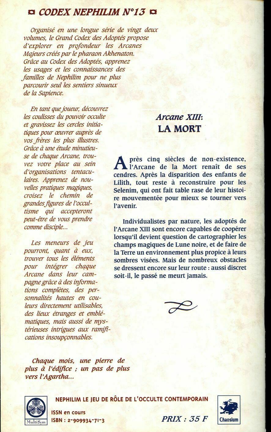 Nephilim: Arcane Majeur 13 - La Mort Back