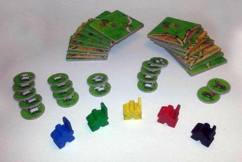 Carcassonne: Extension 9 - Moutons et Collines Eclate