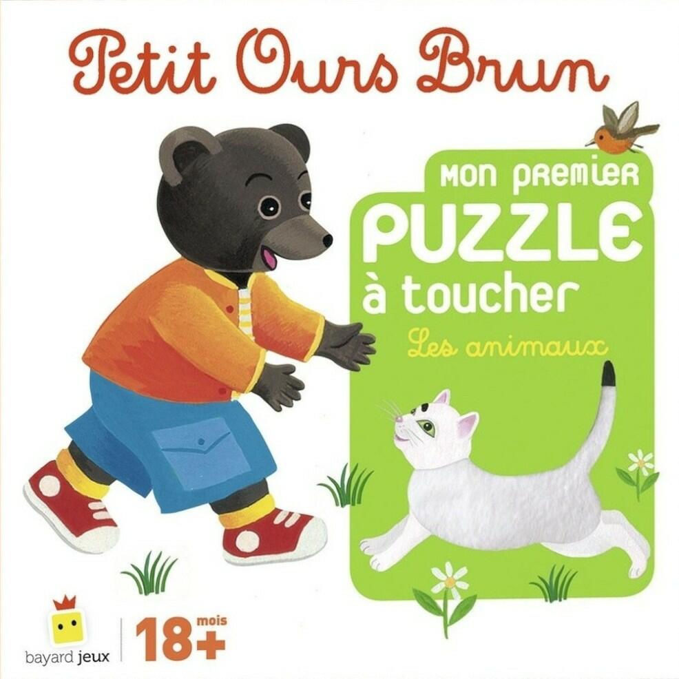 Petit Ours Brun: Mon Premier Puzzle à Toucher - Les Animaux Cover