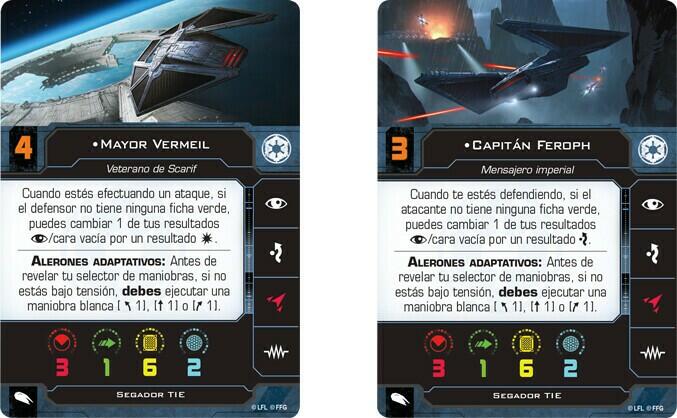 Star Wars: X-Wing - Le Jeu de Figurines - TIE Reaper Cartes