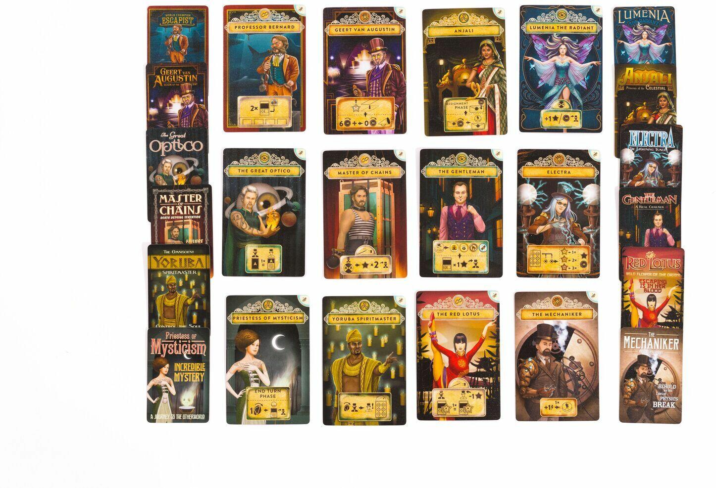 Trickerion: Légende de l'Illusion - Académie de Dahlgaard Cartes