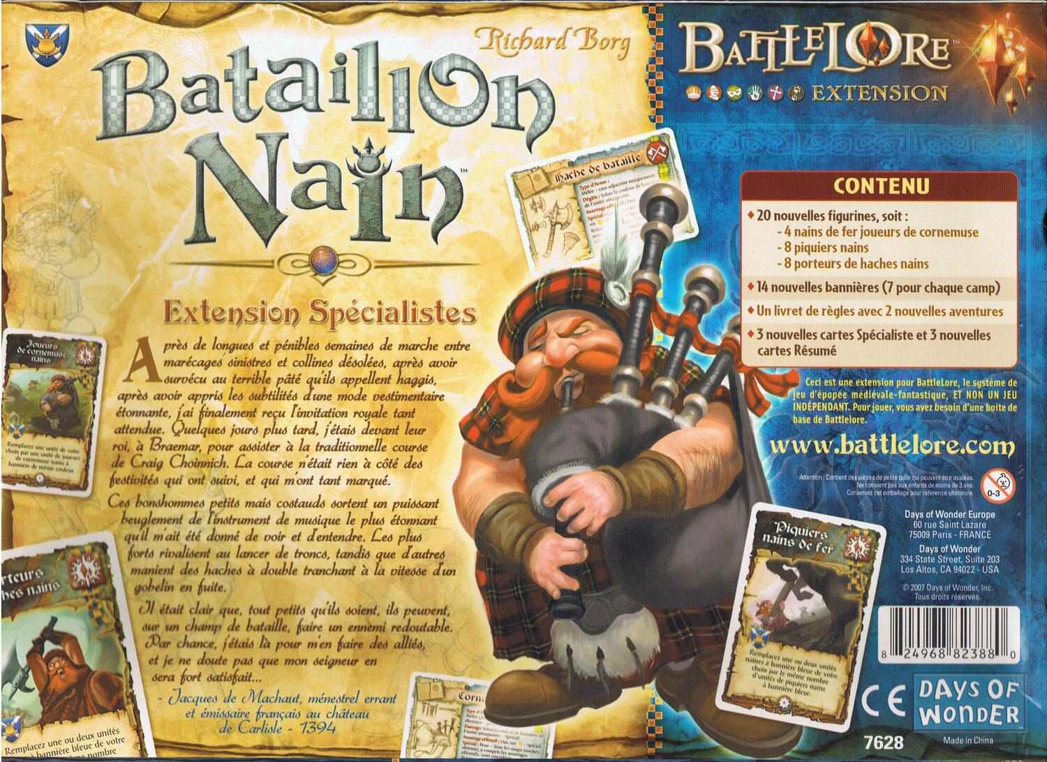 BattleLore: Bataillon Nain Back