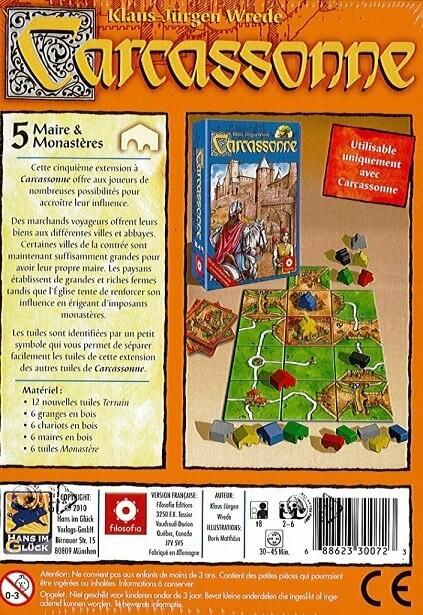 Carcassonne: Maire & Monastères 2010 Back