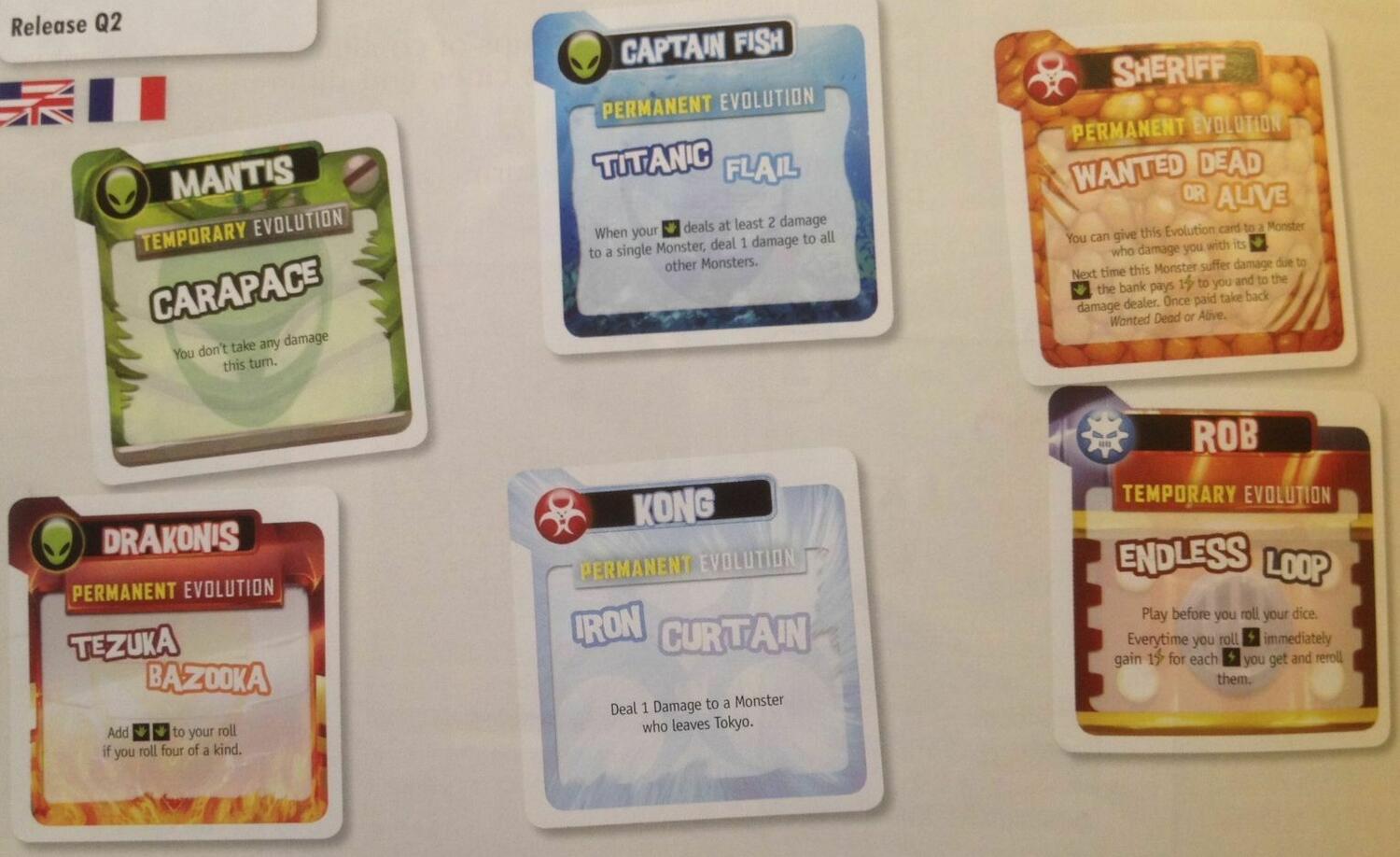 King of New York: Power Up ! Cartes