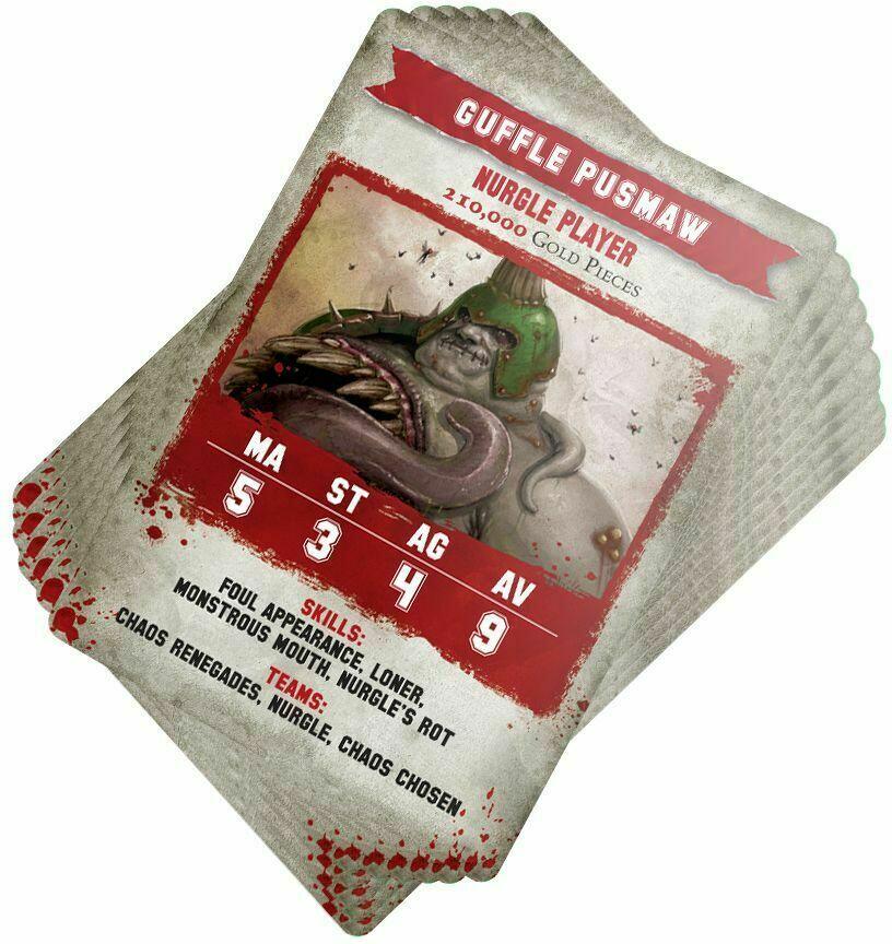 Blood Bowl: Le Jeu de Football Fantastique - Pack de Cartes d'Équipe - Équipe Nurgle Cartes