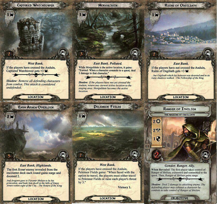 Le Seigneur des Anneaux: Le Jeu de Cartes - Rassemblement à Osgiliath Cartes