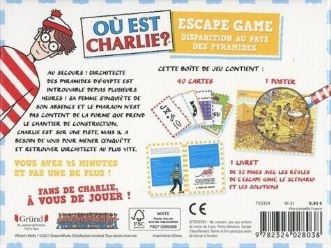 Escape Game: Où est Charlie ? Disparition au Pays des Pyramides Back