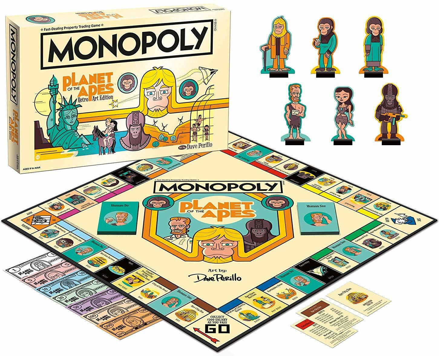 Monopoly: Planet of The Apes - Retro Art Edition Eclate