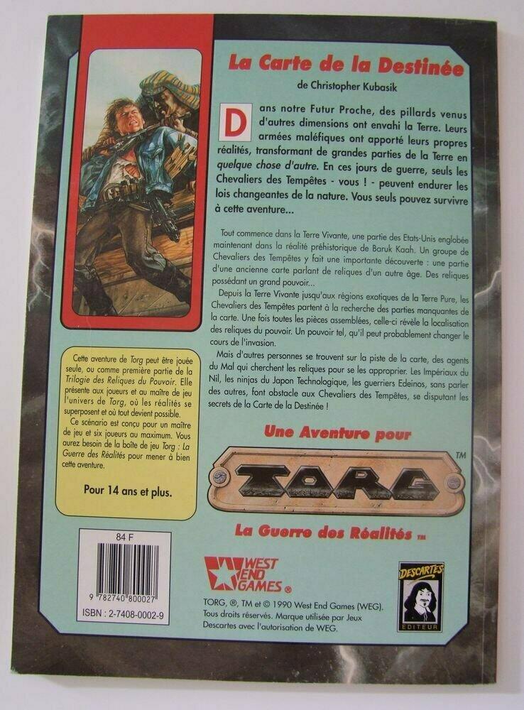 Torg: Première Partie de la Trilogie des Reliques du Pouvoir - La Carte de la Destinée Back