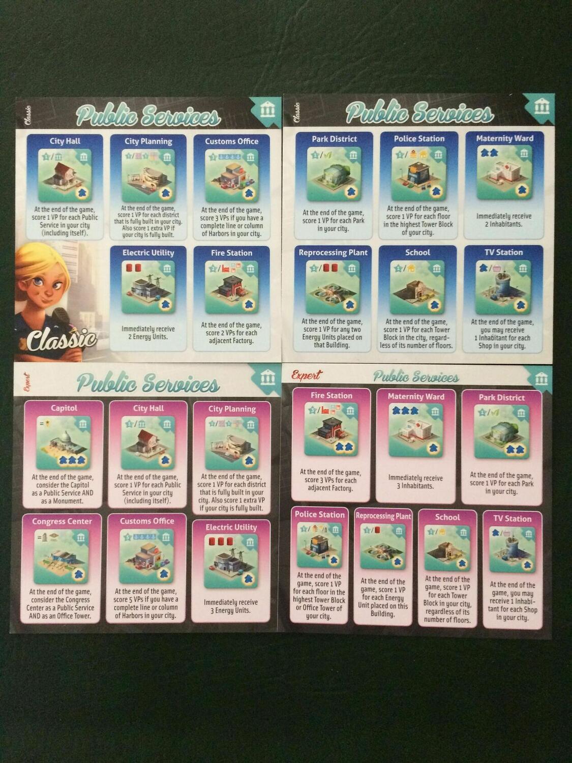 Quadropolis: Public Services Cartes