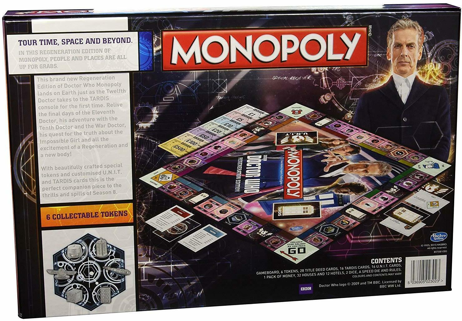 Monopoly: Doctor Who - Regeneration Edition Back 3d