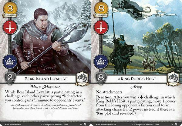 Le Trône de Fer: Le Jeu de Cartes - Les Loups du Nord Cartes