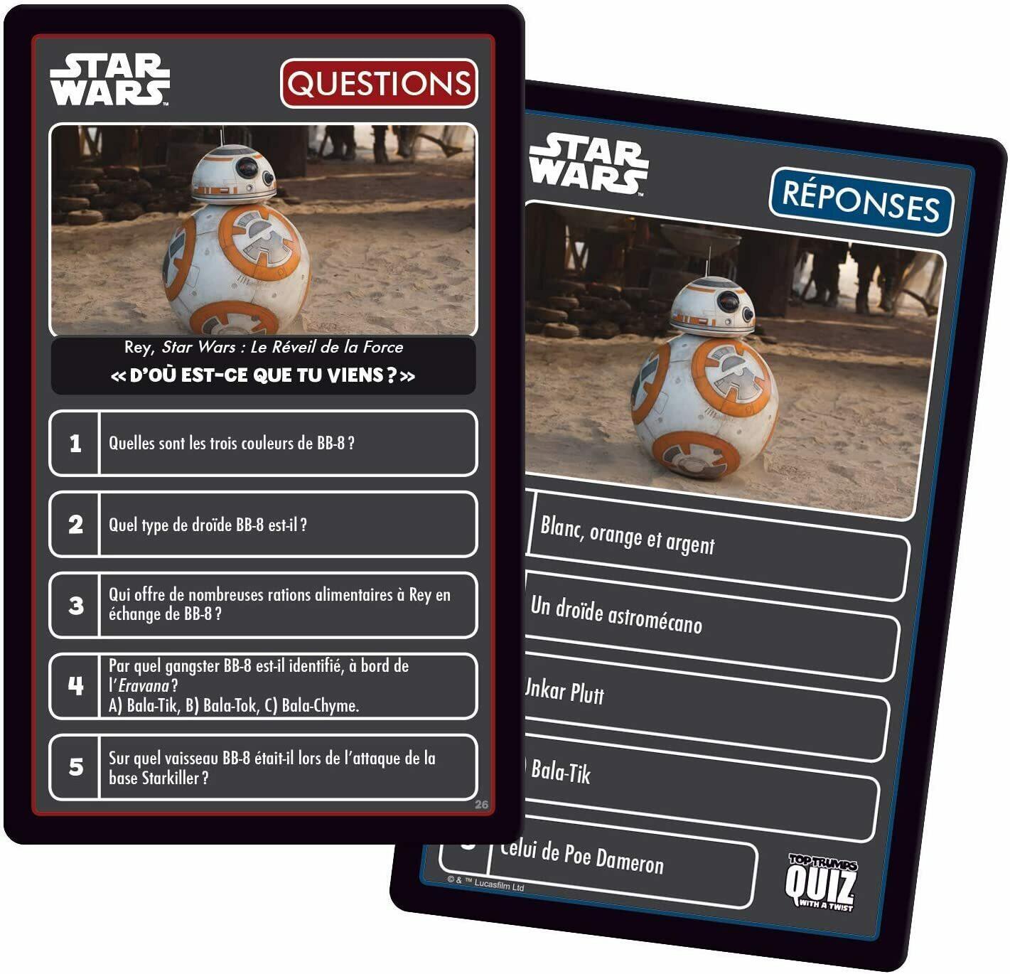 Top Trumps: Quiz - Star Wars Cartes