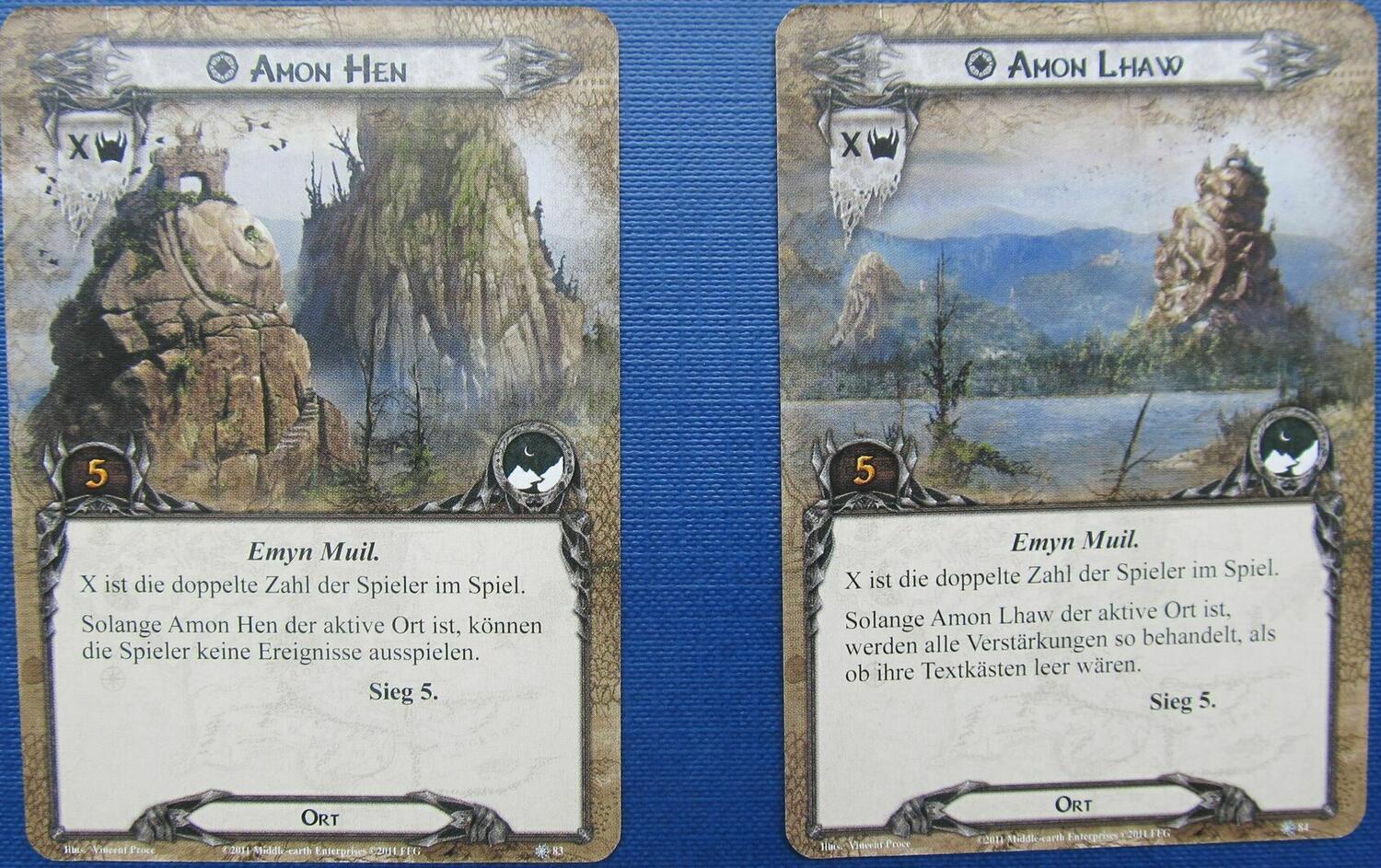 Le Seigneur des Anneaux: Le Jeu de Cartes - Les Collines d'Emyn Muil Cartes