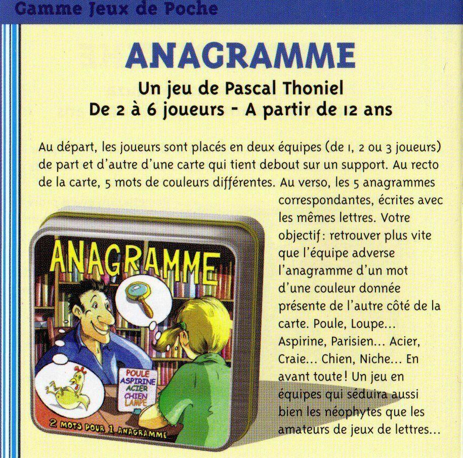 Anagramme 2005 Règle