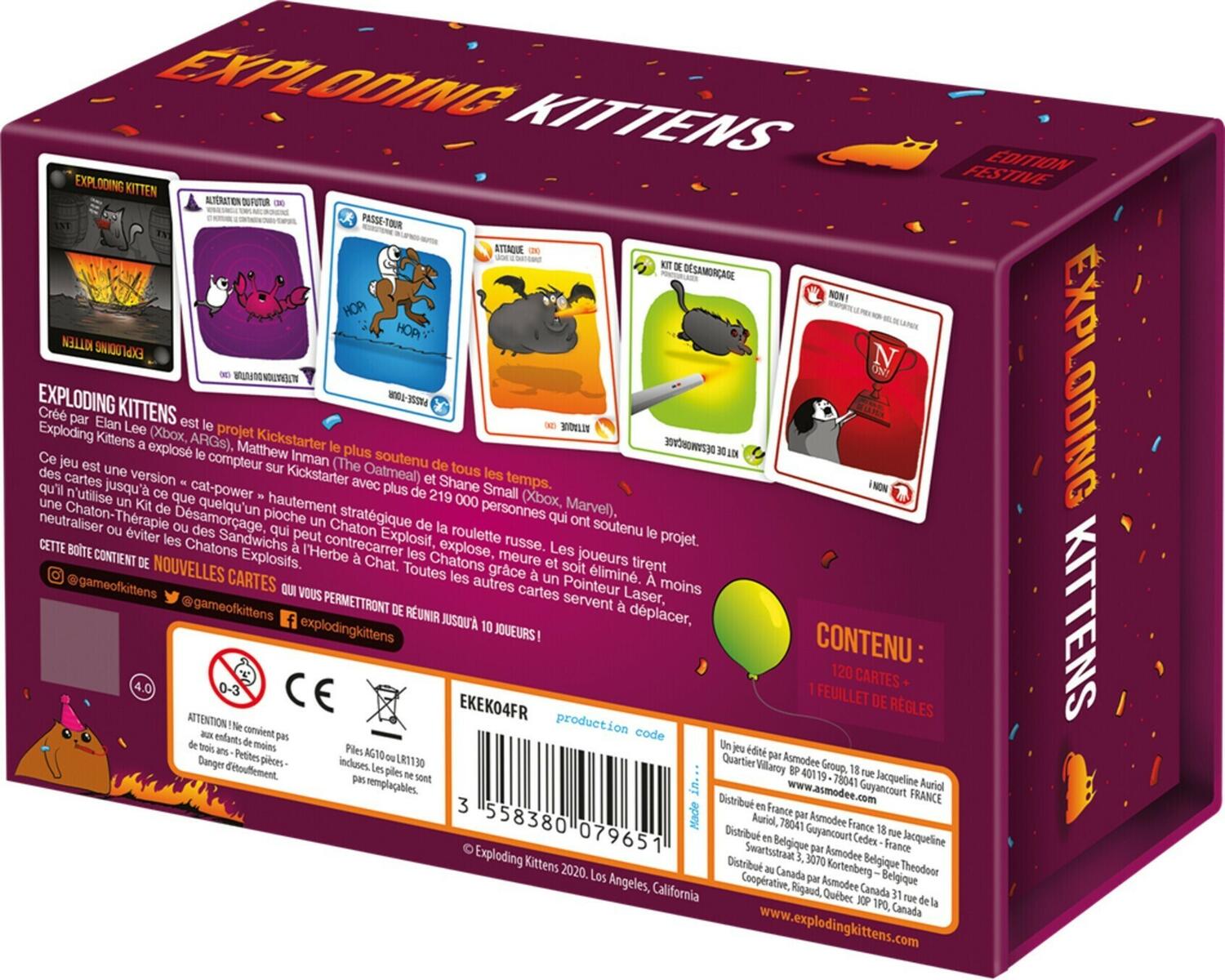 Exploding Kittens: Édition Festive Back 3d