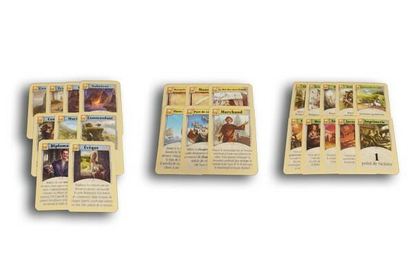 Catane: Villes et Chevaliers Cartes