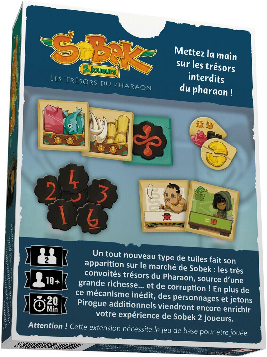 Sobek: 2 Joueurs - Les Trésors du Pharaon Back 3d