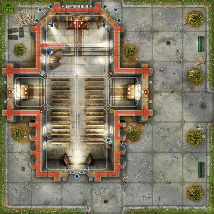 Heroes of Normandie: Sainte-Mère Eglise Tuiles