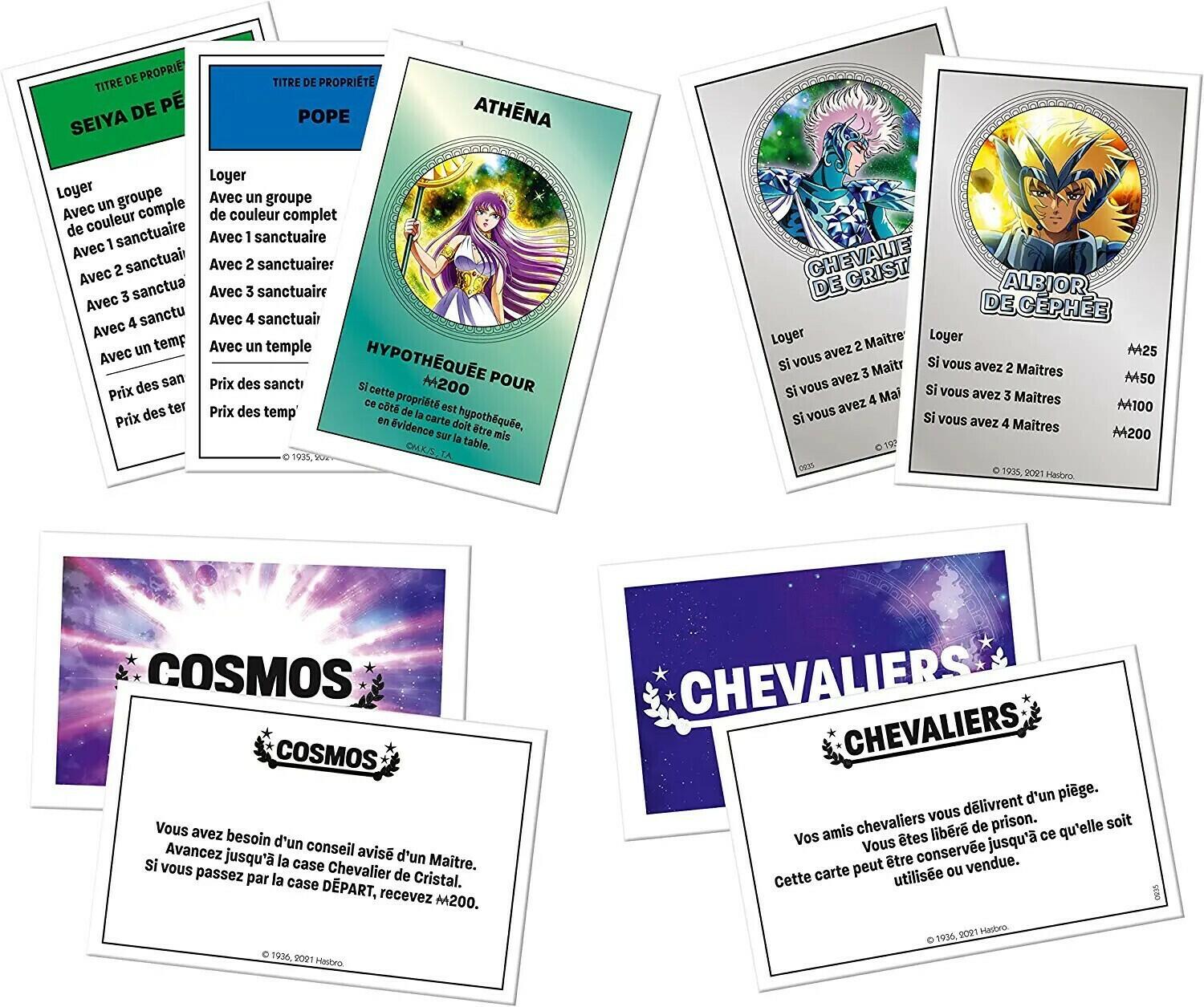 Monopoly: Saint Seiya Cartes