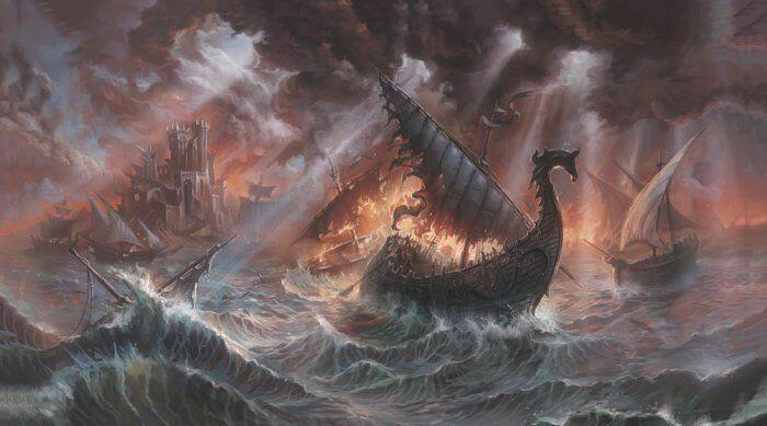 Le Seigneur des Anneaux: Le Jeu de Cartes - Une Tempête sur le Havre de Cobas Artwork