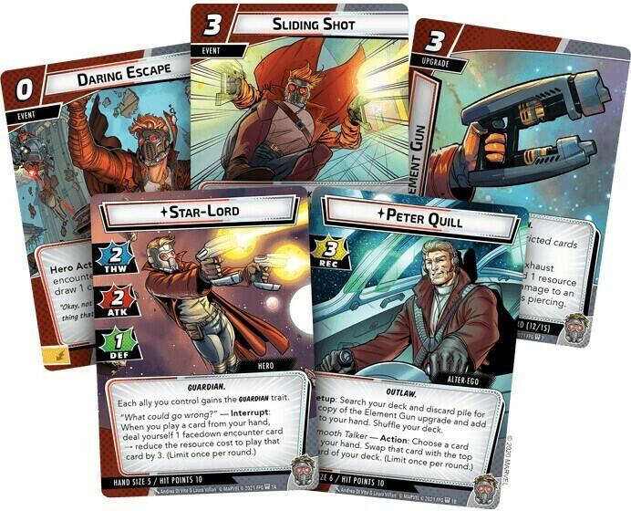 Marvel Champions: Le Jeu de Cartes - Star Lord Cartes